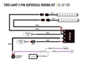 Lazer Two-Lamp Wiring Kit (2-Pin, Superseal, 12V)