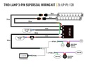 Lazer Two-Lamp Wiring Kit (3-Pin, Superseal, 12V)