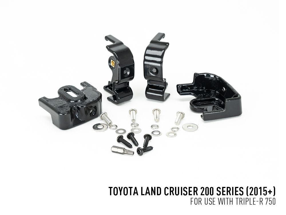 Lazer Toyota LC200 (2015-2021) - Grille Mount Kit (includes: 2 x Triple-R 750 Elite (Gen2), 1 x GM-LC200-01K, 1x Wiring Kit)