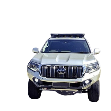 [RPDE3D-TP15(18+)SP/WBLK] Rhino 4X4 Evolution 3D Bumper Prado 150 2018+ White/Black Insert+Pdc