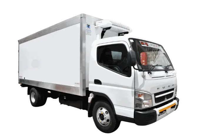 Cargotuff refrigerated lorry in operation in Nairobi, providing efficient transportation of chilled and frozen goods across Kenya with superior insulation