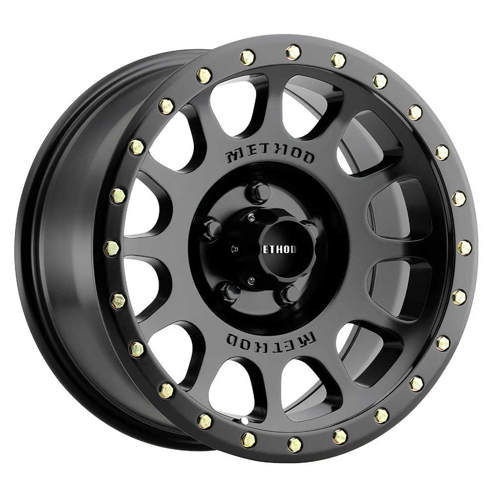 Method MR305 NV 17X8.5 0MM Offset 6X139.7 108MM CB Matte Black / Gloss Black Lip Wheel - Suitable for Hilux/Prado 120/150/LC300 