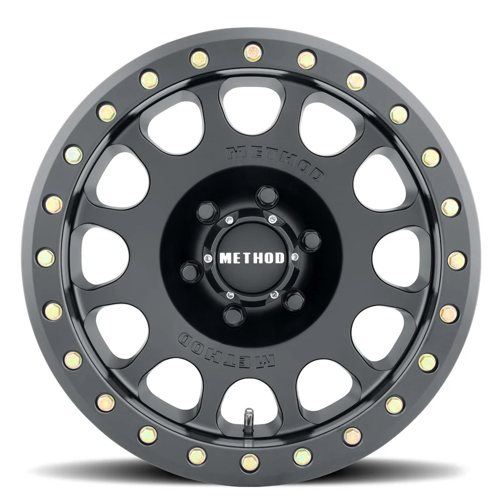 Method MR105 Beadlock 17X8.5 0MM Offset 6X139.7 108MM CB Matte Black Wheel - Suitable for Hilux/Prado 120/150/LC300 