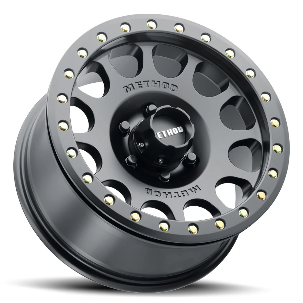 Method MR105 Beadlock 17X8.5 0MM Offset 6X139.7 108MM CB Matte Black Wheel - Suitable for Hilux/Prado 120/150/LC300 