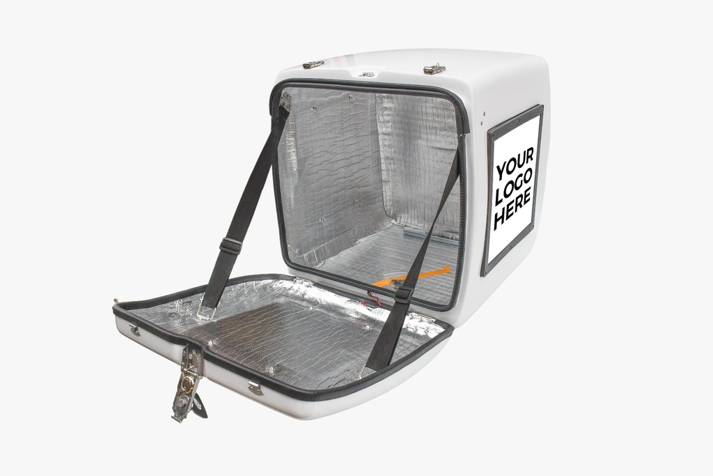 FRP LED Motorcycle Food Delivery Box (655x590x555mm)