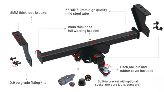 Winbo Modular Tow Bar For Toyota Hilux Rocco