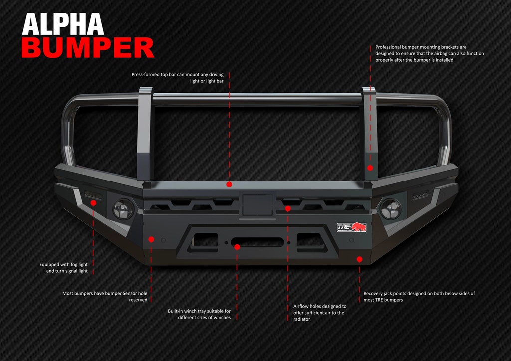 TRE 4X4 Prado 250 Alpha Bull Bar