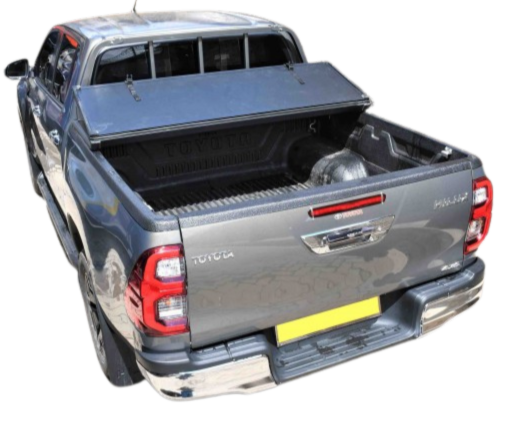 Winbo T1 Aluminium Hard Tri Fold Tonneau Cover For Toyota Hilux Revo (Metal Clamp Version/With Lock)