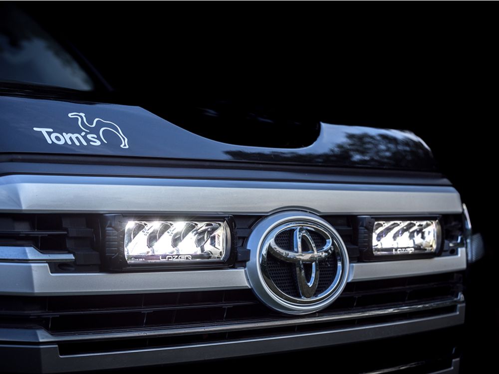 Lazer Toyota LC300 (2022+) - Grille Mount Kit (includes: 2 x Triple-R 750 Elite (Gen2), 1x Grille Mount Brackets, 1x Wiring Kit)