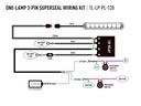 Lazer One-Lamp 3-Pin Superseal Wiring Kit (12V)