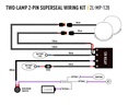 Lazer Two-Lamp 2-Pin Superseal Wiring Kit (12V) - Mid Power
