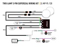 Lazer Two-Lamp 3-Pin Superseal Wiring Kit (12V) - Mid Power