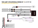 Lazer Two-Lamp 6-Pin Superseal Wiring Kit (12V)