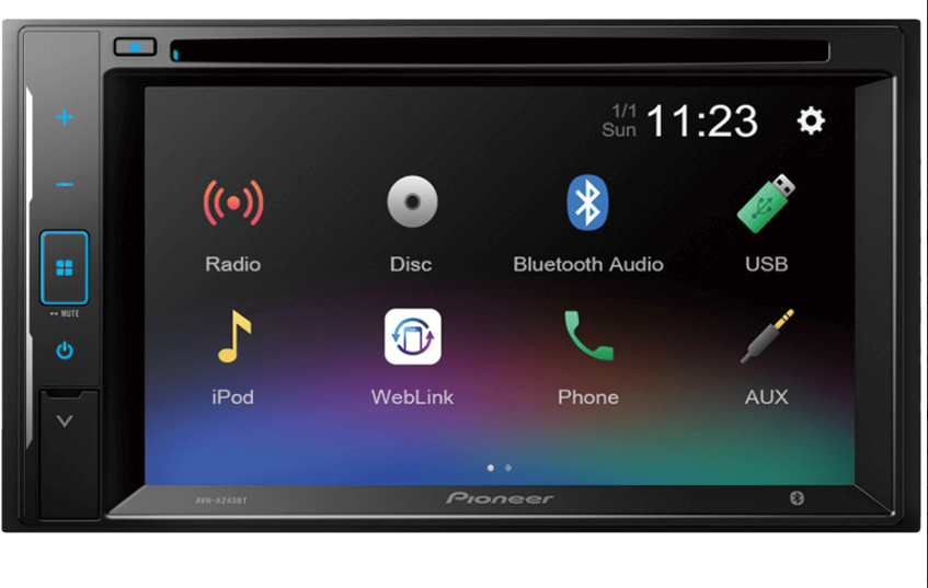 Pioneer Car Stereo Model AVH-245BT C/W Reverse Camera