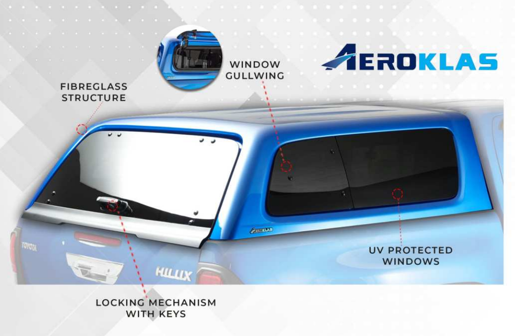 Aeroklas ACA Innover Canopy for Toyota Hilux A-Deck