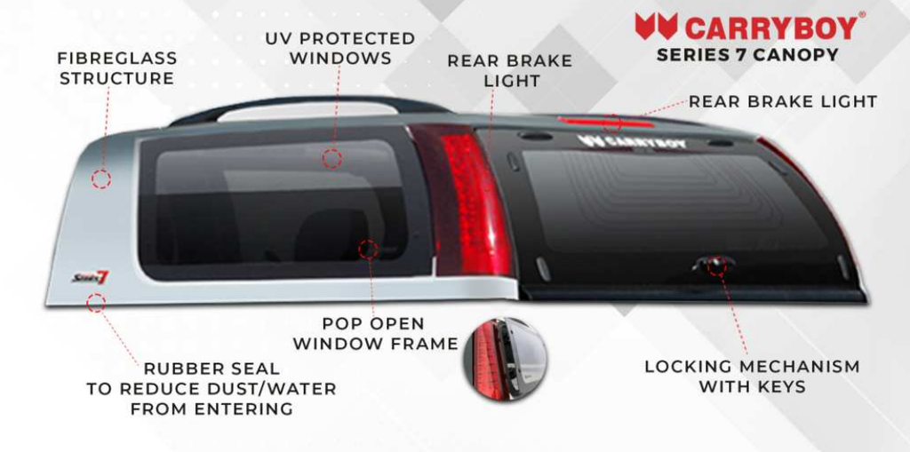 Carryboy S7 Canopy For Toyota Hilux Revo A-Deck
