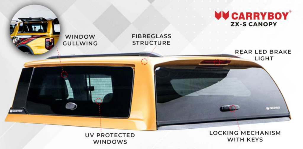 Carryboy ZX-S Canopy For Ford Ranger 2023 Next-Gen