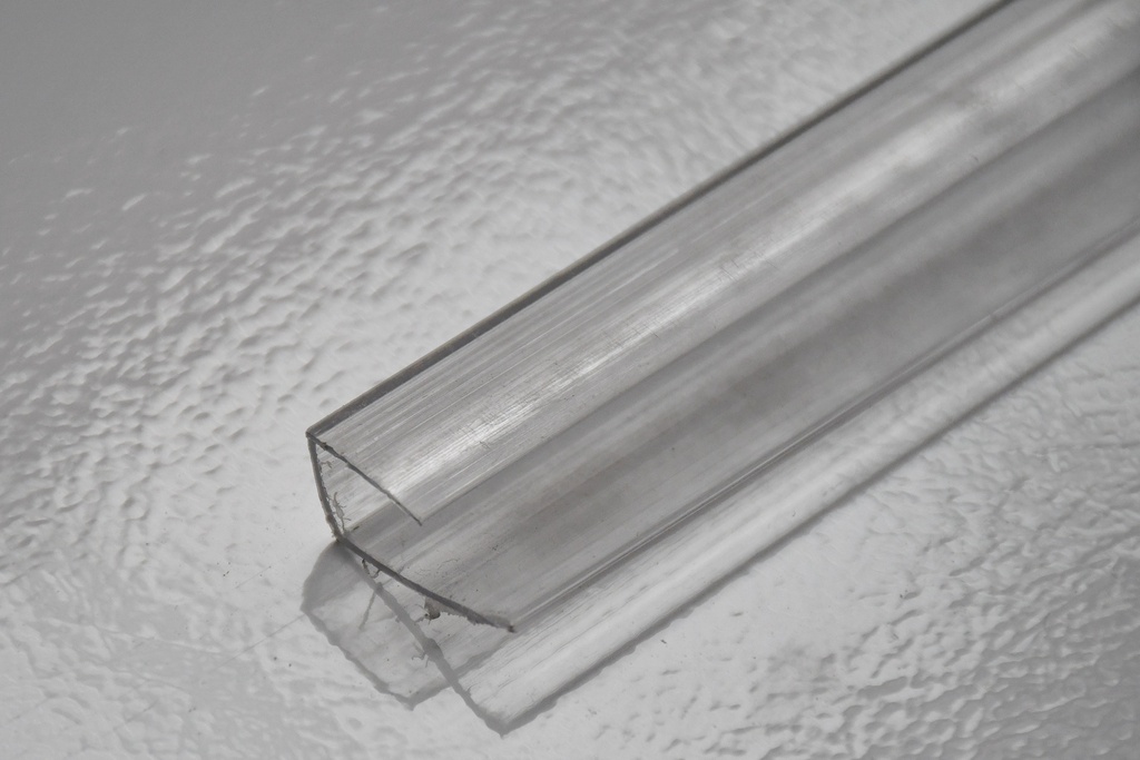 Decoglaze Polycarbonate "U" Sections, Length - 6.0 Meters Long, Colour - Clear