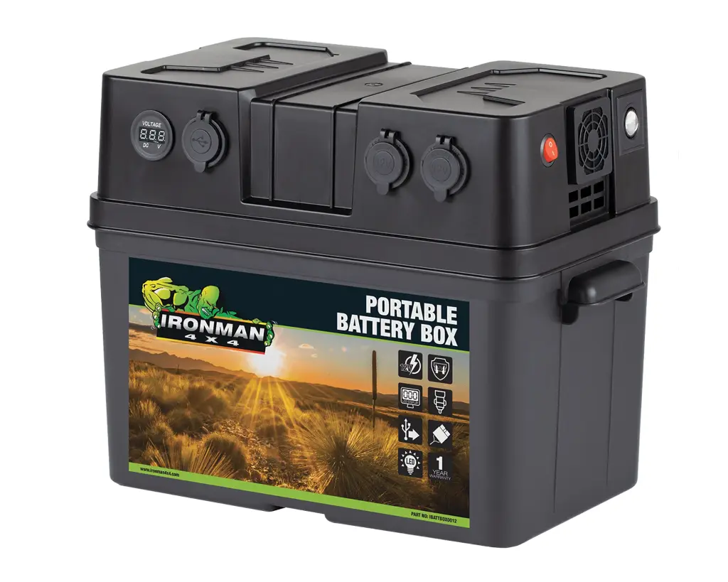 Ironman Portable Battery Box With Dc Outlets