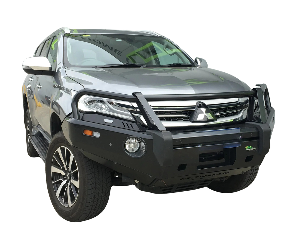 Ironman Airbag Compatible Bull Bar C/W Fog Lamps & Indicators To Suit Mitsubishi Pajero Sport