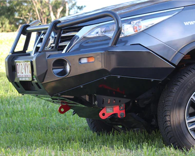 Ironman Airbag Compatible Bull Bar C/W In-Built Fog Lights & Indicators For Toyota Fortuner