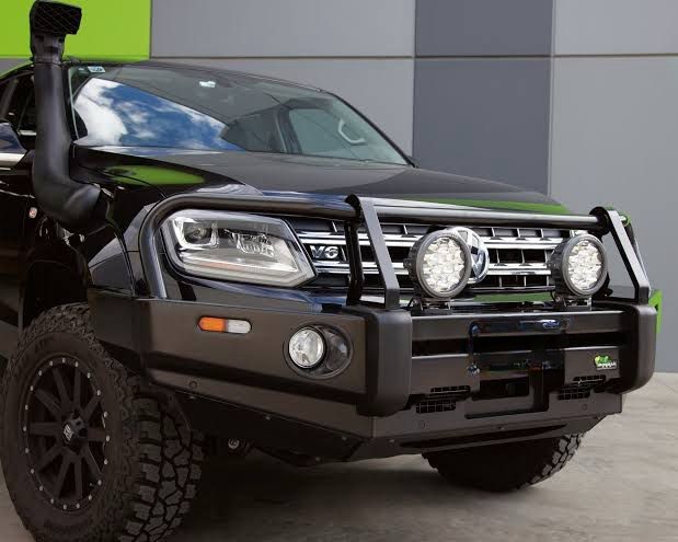 Ironman Airbag Compatible Bull Bar C/W In-Built Fog Lights & Indicators For VW Amarok