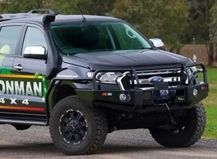 Ironman Airbag Compatible Commercial Deluxe Bull Bar Ranger Px 2015+/Everest 2015+ C/W In-Built Parking & Indicator Lights & Fog Lamps