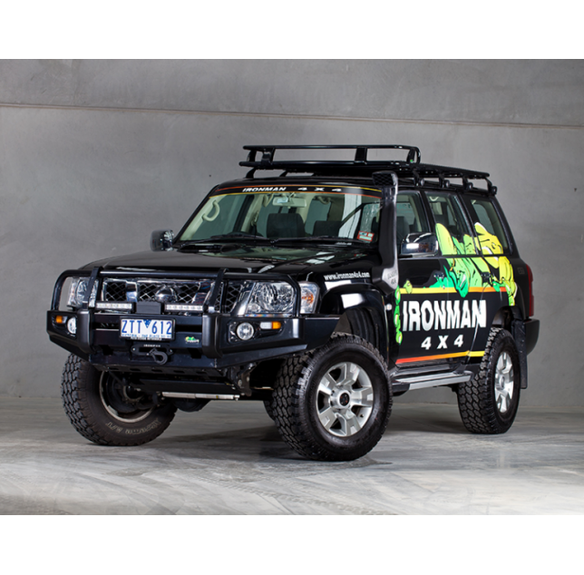 Ironman Deluxe Black Bull Bar - Nissan Patrol GU S4 2005+