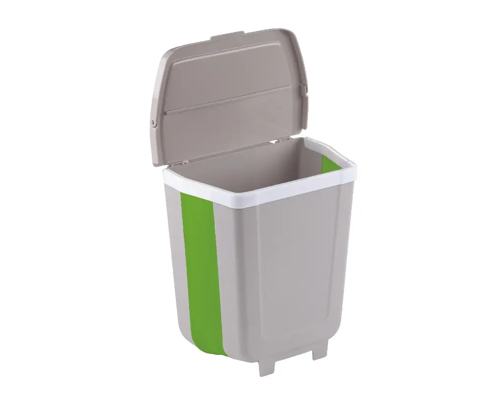 Ironman Collapsible Bin With Lid - 8Ltr