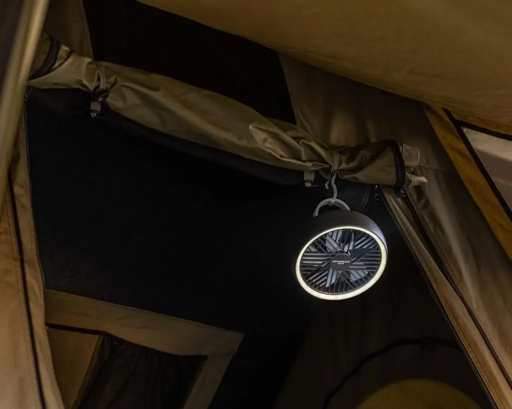 Ironman Rechargeable Hi-Flow Tent Fan & LED Light