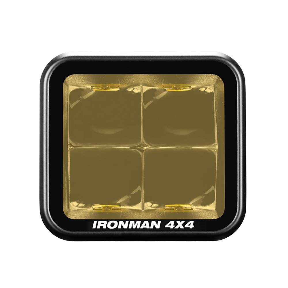 Ironman Cube Flood Beam - Amber 70 X 64MM-20BA