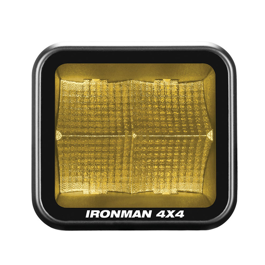 Ironman Cube Flood Beam - Amber 81 X 75MM
