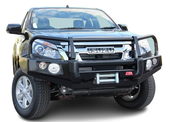 MCC Airbag Compatible Bull Bar For Isuzu RT50 C/W Fog Lights, Indicators, Bracket Kit & Under Plate Protection Plate