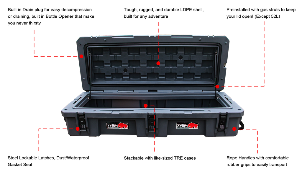 TRE 4X4 105L Space Case-With Case Panel