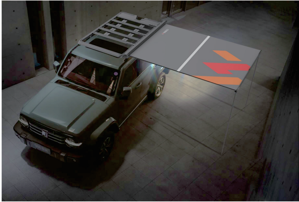 Safarituff Universal Retractable Awing Tent C/W Brackets