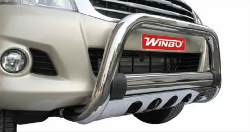 Winbo Stainless Steel 3.5" Oval Nudge Bar For Hilux Revo 2018+ C/W Brackets
