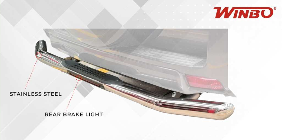 Winbo Stainless Steel Rear Bar C/W Rear Tow Bar For Toyota Prado 150
