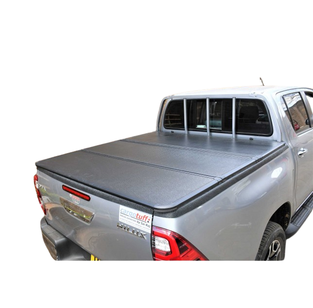 Winbo T1 Aluminium Hard Tri Fold Tonneau Cover For Toyota Hilux Revo (Metal Clamp Version/With Lock)
