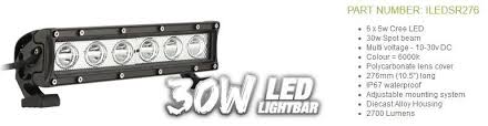 Ironman Single Row LED Light Bar 276MM 30W