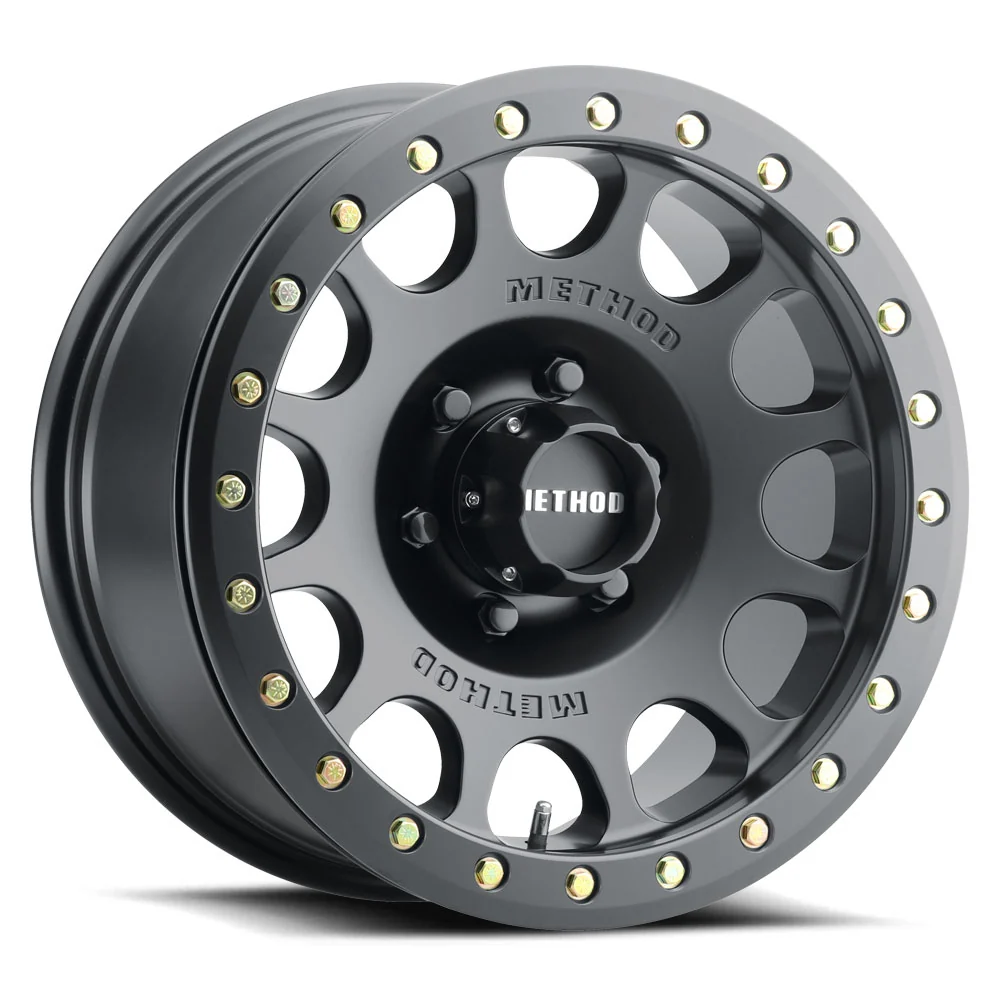 Method MR105 Beadlock 17X8.5 0MM Offset 6X139.7 108MM CB Matte Black Wheel - Suitable for Hilux/Prado 120/150/LC300 