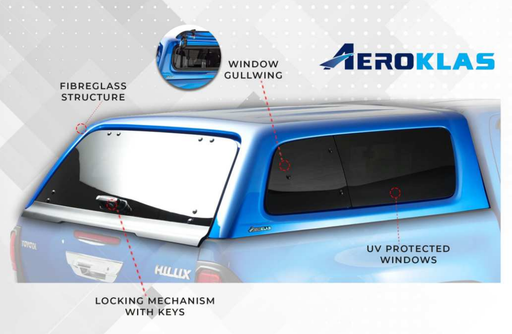 [304130300237] Aeroklas ACA Innover Canopy for Toyota Hilux A-Deck