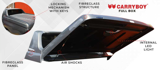 [CB762-CIRDB-P] Carryboy Full Box Sport Lid For Isuzu RT50 D/C