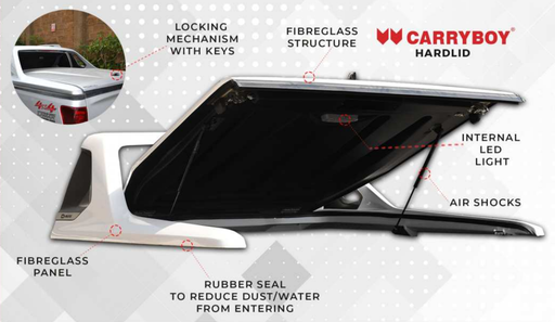 [CB-795I-CIRDB-P] Carryboy R-Series Hard Sport Lid For Isuzu RT50 D-Max