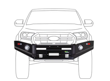 [BBT066-NL] Ironman No Loop Bullbar Px3 Ranger 8/2018+