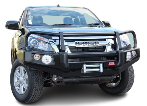 [MCC707-02] MCC Airbag Compatible Bull Bar For Isuzu RT50 C/W Fog Lights, Indicators, Bracket Kit & Under Plate Protection Plate