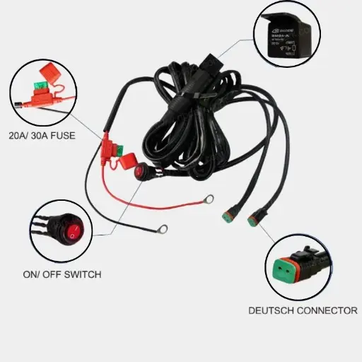 [WH101608] Rhino 4X4 Wiring Kit Incl Single Harness Deutsch Connector