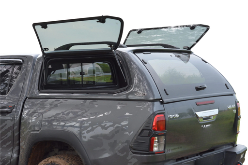 [SM-SM4-SLUP-HILXA] Smart Canopy With Side Lift-Up Windows, Side & Rear Tinted Glass, Front Clear Window & Internal Vinyl With Central Locking - Hilux A-Deck