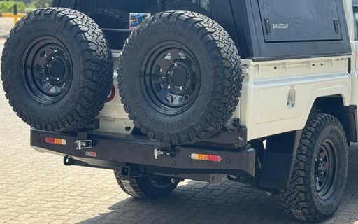 [TRPT-TY-79-007] TRE 4X4 LC79 Rear Bars C/W Double Spare Tyre Carrier