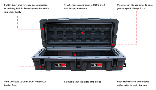 [TRSP-CA-105CP] TRE 4X4 105L Space Case-With Case Panel