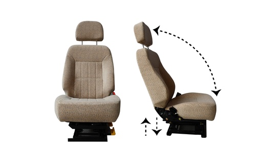 [SR-ST-HC-PSUD-JS-08B] Oasis Recliner Seat
(with height adjust)